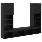 Unità a muro per TV con LED 5 pcs 40,5 x 30 x 102 cm