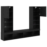 Unità a muro per TV con LED 5 pcs 40,5 x 30 x 102 cm