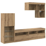 Unità per TV a Muro 6 pcs Rovere artigianale Legno truciolato