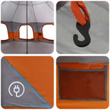 Tenda Familiare Grigio e arancione 10 persone