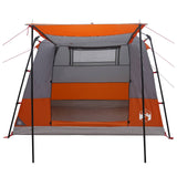 Tenda Toilette Grigio e arancione 10 persone
