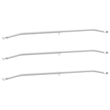Supporto per teloni per rimorchi 3 pz Argento 102-155 cm