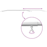 adatto per supporto per telo piatto 3 pcs Argento 100-145 cm