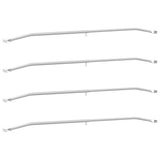 Supporto per teloni per rimorchi 4 pz Argento 102-155 cm