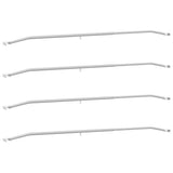 adatto per supporto per telo piatto 4 pcs Argento 130-210 cm