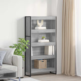 Armadio per Libri 2 pcs Grigio Sonoma 80 x 30 x 155 cm