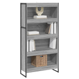 Armadio per Libri 2 pcs Grigio Sonoma 80 x 30 x 155 cm