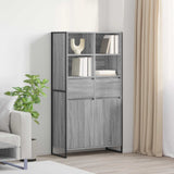 Credenza Grigio Sonoma 81 x 36 x 150.5 cm Legno truciolato