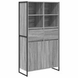 Credenza Grigio Sonoma 81 x 36 x 150.5 cm Legno truciolato