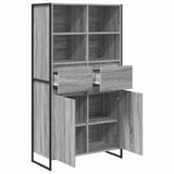 Credenza Grigio Sonoma 81 x 36 x 150.5 cm Legno truciolato