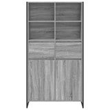 Credenza Grigio Sonoma 81 x 36 x 150.5 cm Legno truciolato