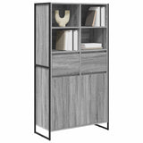 Credenza Grigio Sonoma 81 x 36 x 150.5 cm Legno truciolato