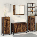 Set di mobili per il bagno Rovere fumé Legno truciolato