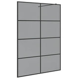 Parete Doccia Walk-in Nero 140 x 195 cm vetro temperato