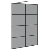 Parete Doccia Walk-in Nero 140 x 195 cm vetro temperato