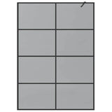 Parete Doccia Walk-in Nero 140 x 195 cm vetro temperato