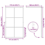 Parete Doccia Walk-in Oro 115 x 195 cm vetro temperato