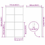 Parete Doccia Walk-in Oro 115 x 195 cm vetro temperato