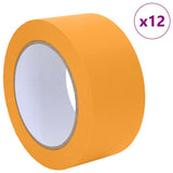 Nastri Adesivi per Pittori 12 pcs Giallo 50mm x 50m Carta