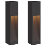 Lucina LED Solare da Percorso 2 pcs Nero