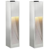 Lucina LED Solare da Percorso 2 pcs Argento Zincato