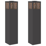 Faro LED solare per sentieri 2 pcs Nero