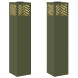 Faro LED solare per sentieri 2 pcs Verde oliva