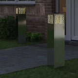 Faro LED solare per sentieri 2 pcs Argento Zincato