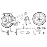 Bicicletta per Bambini 14 Pollici per bambini da 3 a 5 anni