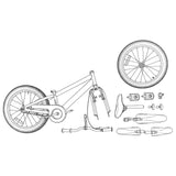 Bicicletta per Bambini 24 Pollici 6-Speed per 8-12 anni Rosso