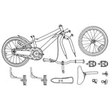 Bicicletta per Bambini 12 Pollici per bambini di 2-4 anni Verde