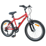 Bicicletta per Bambini 24 Pollici 6-Speed per 8-12 anni Rosso