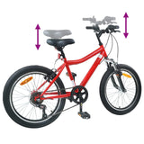 Bicicletta per Bambini 24 Pollici 6-Speed per 8-12 anni Rosso