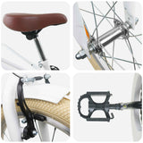 Bicicletta per Bambini 24 Pollici per 8-12 anni Bianco