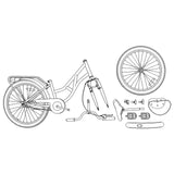 Bicicletta per Bambini 24 Pollici per 8-12 anni Bianco