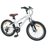Mountain Bike 20 Pollici 6-Velocità per 5-8 anni Bianco