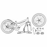 Mountain Bike 20 Pollici 6-Velocità per 5-8 anni Bianco