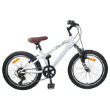 Mountain Bike 24 Pollici 6-Velocità per 8-12 anni Bianco
