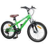 Mountain Bike 24 Pollici 6-Velocità per 8-12 anni Verde