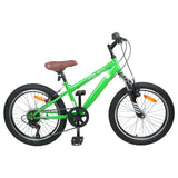 Mountain Bike 24 Pollici 6-Velocità per 8-12 anni Verde