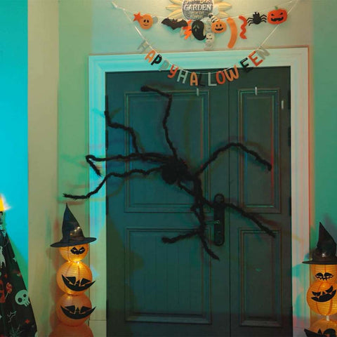 Decorazione Ragno di Halloween 6 pcs Nero 75 cm
