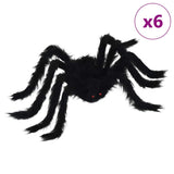 Decorazione Ragno di Halloween 6 pcs Nero 75 cm