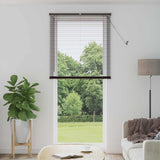 Tenda Veneziana Marrone Scuro con Motivo 213 x 90 cm PVC