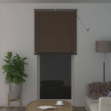 Tenda Veneziana Marrone Scuro con Motivo 213 x 90 cm PVC