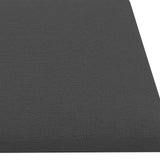 Testiera da Parete 12 pcs 60 x 15 cm Grigio scuro Tessuto