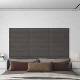 Testiera da Parete 12 pcs 60 x 15 cm Grigio scuro Tessuto
