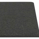 Testiera da Parete 12 pcs Grigio scuro 90 x 15 cm Tessuto