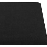 Testiera da Parete 12 pcs 90 x 15 cm Nero Tessuto
