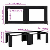 Pedestallo per Lavatrice 2 pcs Nero 64 x 55 x 32.5 cm Acciaio