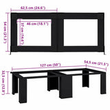 Pedestallo per Lavatrice 2 pcs Nero 127 x 54,5 x 32,5 cm